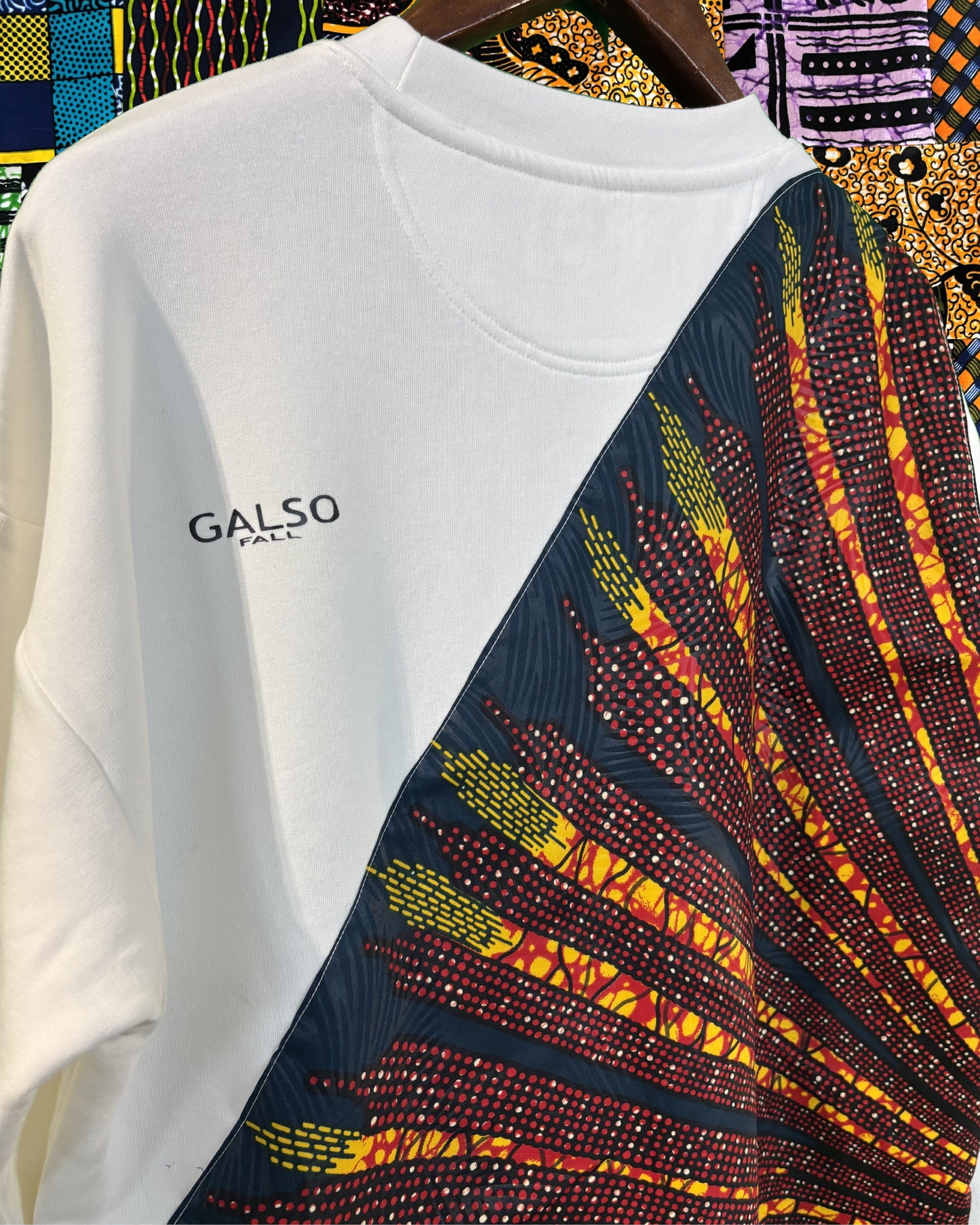 Sweat-Shirt avec Tissu Wax