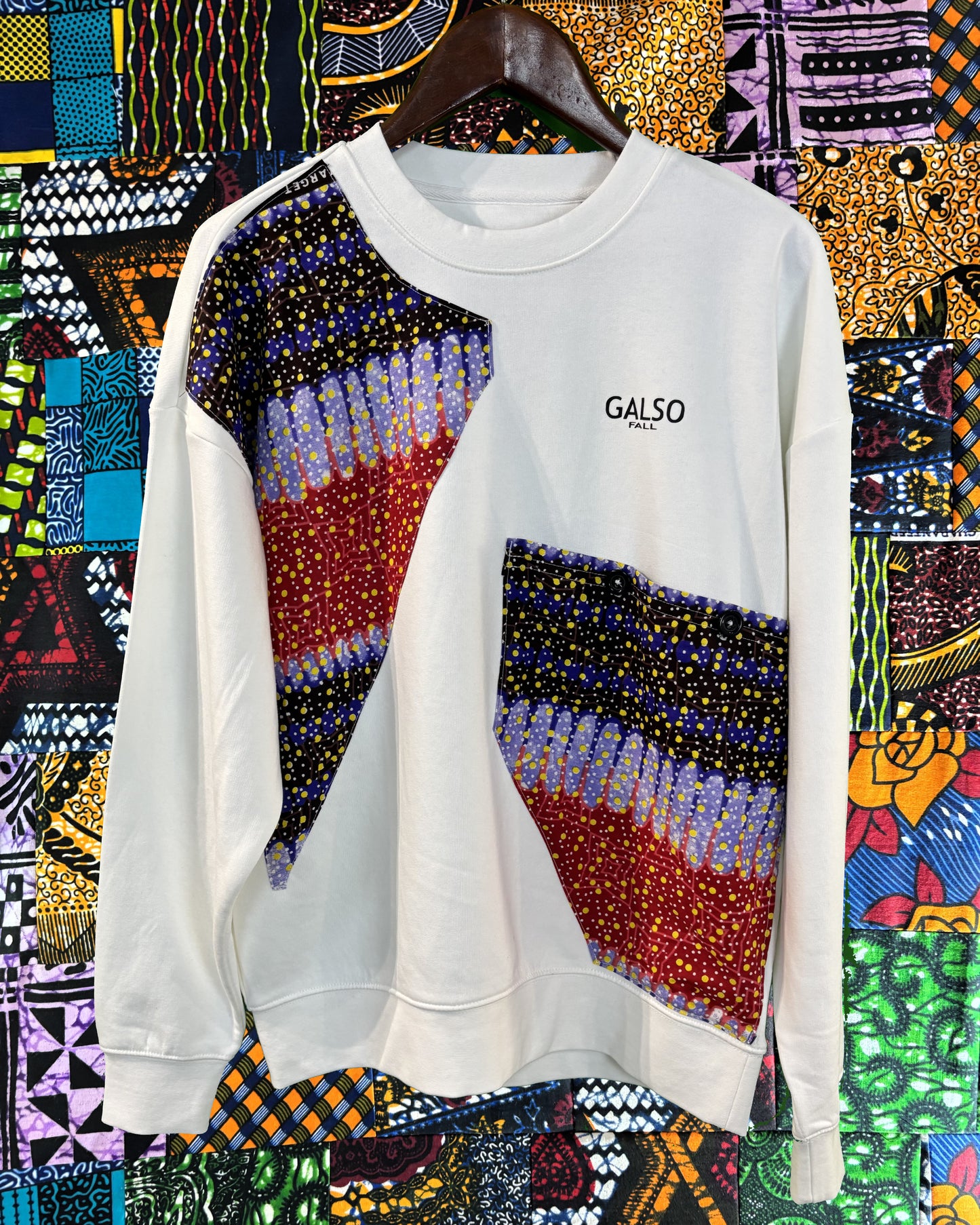 Sweat-Shirt avec Tissu Wax