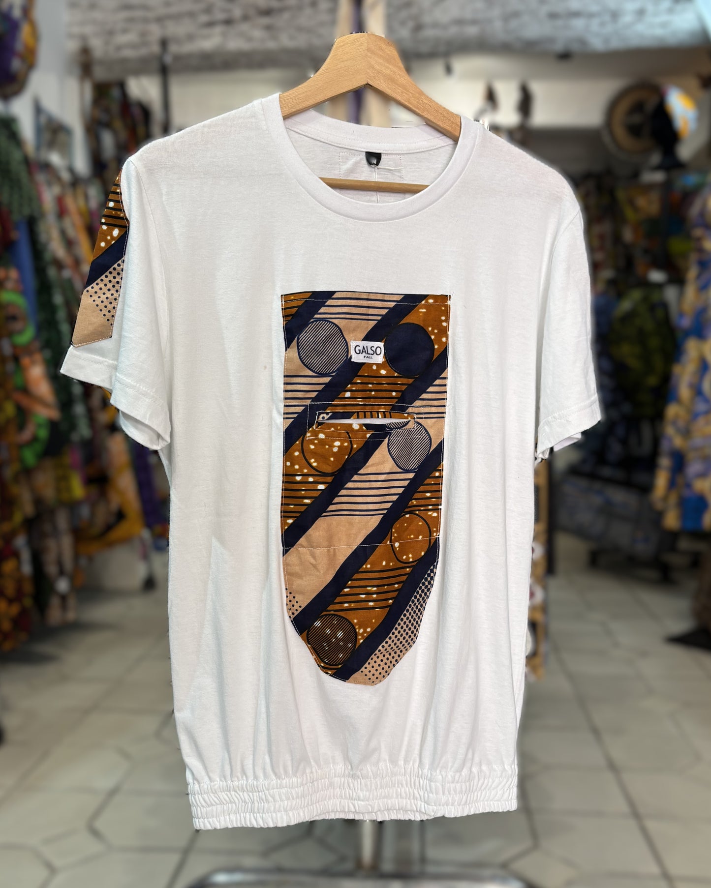 T-shirt avec Tissu Wax