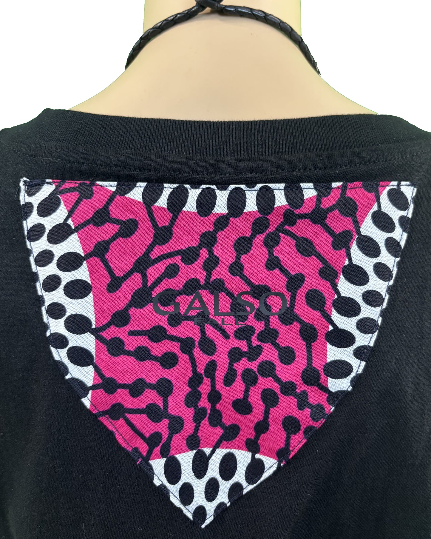 T-shirt en V avec Tissu Wax