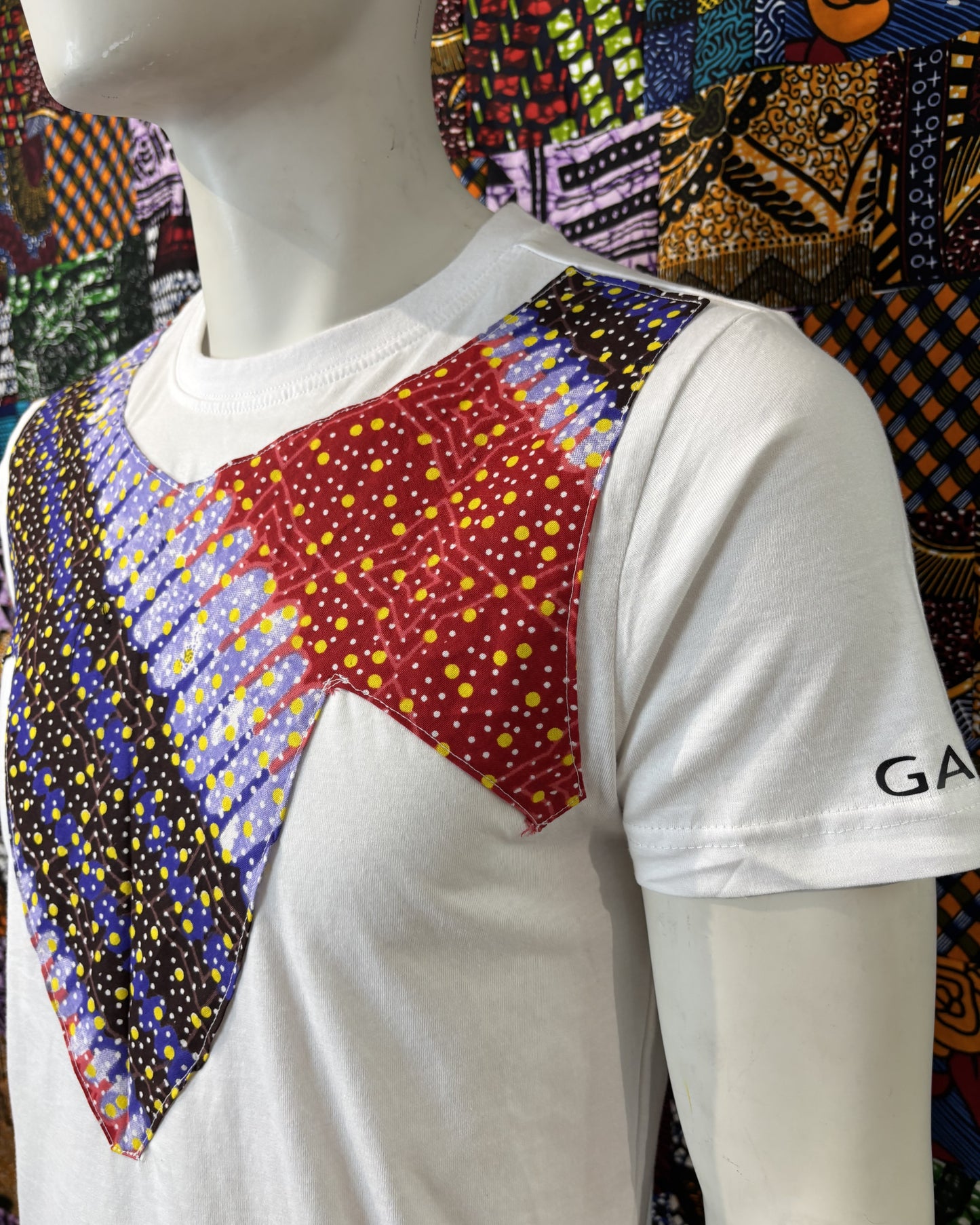 T-shirt avec Tissu Wax