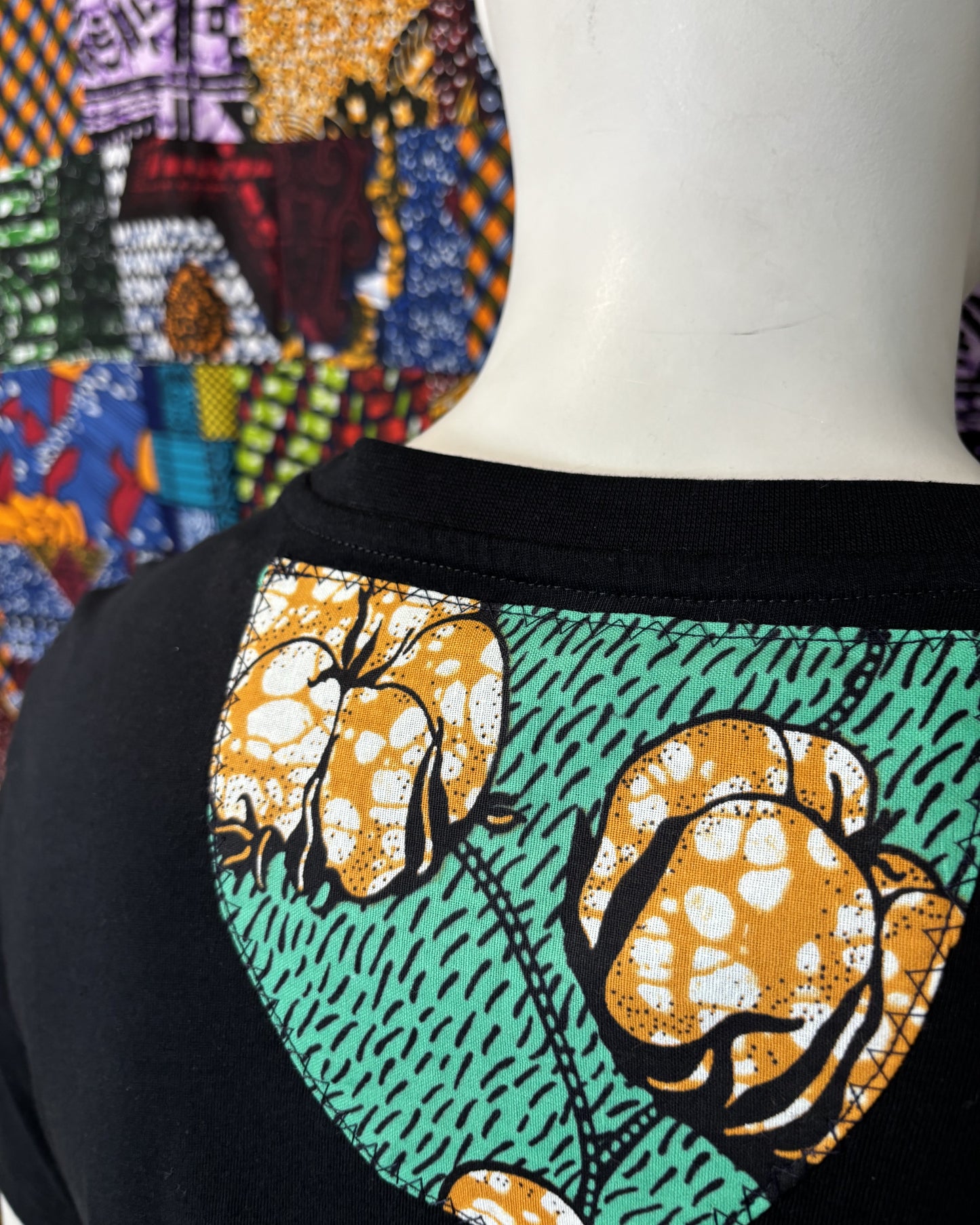 T-shirt avec Tissu Wax