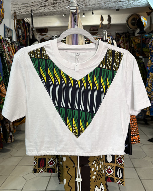 T-shirt avec Tissu Wax
