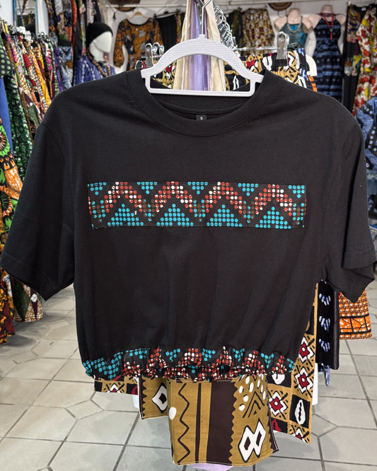 T-shirt avec Tissu Wax