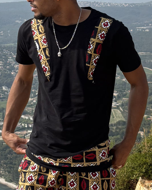 T-shirt avec Tissu Wax
