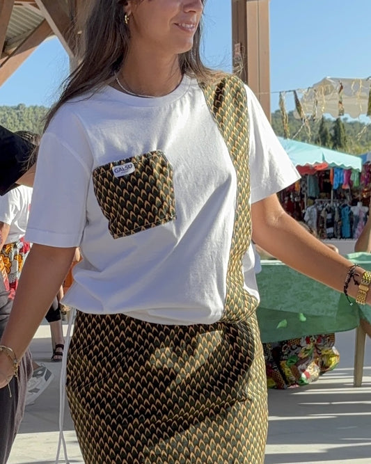 T-shirt avec Tissu Wax