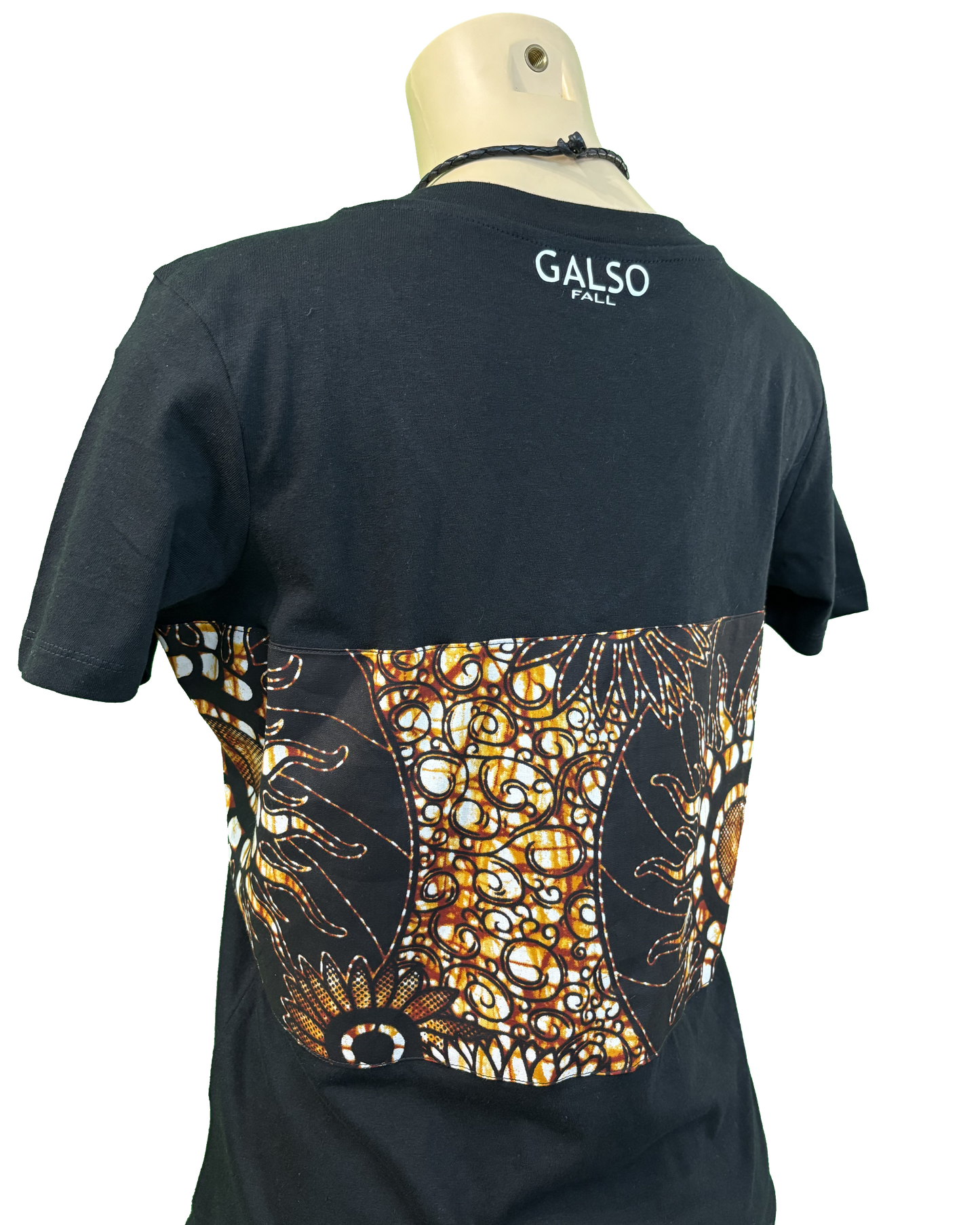 T-shirt en V avec Tissu Wax