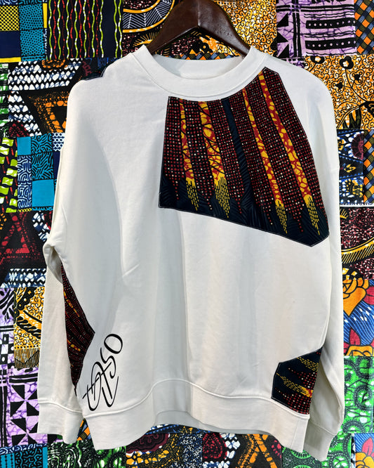 Sweat-Shirt avec Tissu Wax